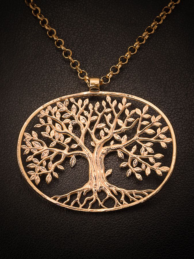 Ciondolo albero della vita Acciaio inossidabile Oro  Ciondolo albero della  vita - La mia pietra rotante